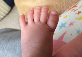 赤ちゃんの足の成長